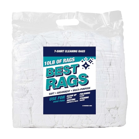 Monarch W48NWB T-Shirt Rags Pre-Washed - 10lb Bag N-W48NWB-10BG